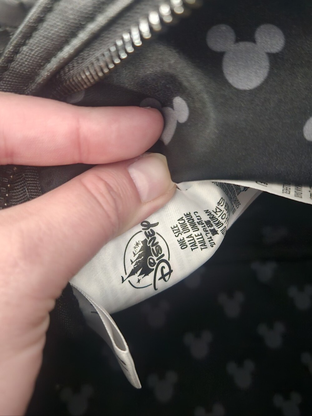 Disney Parks x Loungefly Mickey Mouse Black Woven Mini Backpack - Picture 9 of 10